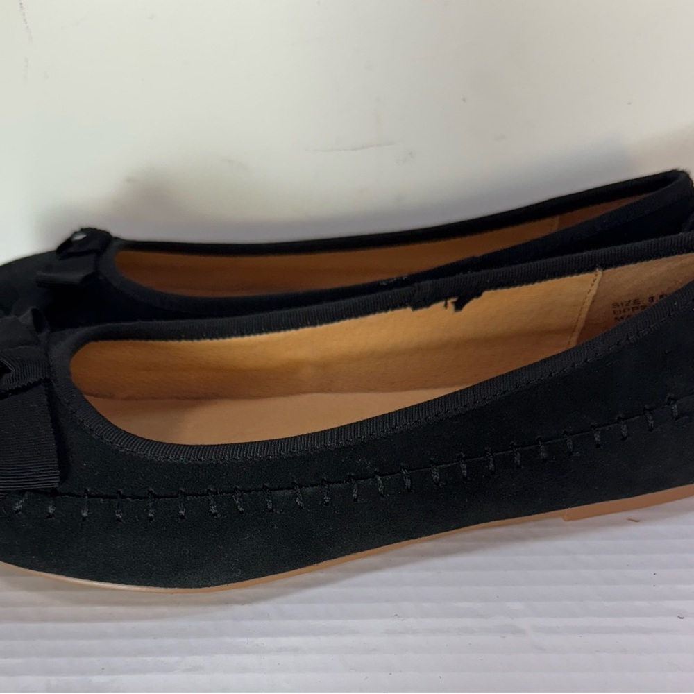 Coldwater Creek Heritage Black Suede Flats/Moccasins Size 8,5 NWOT - Picture 5 of 9